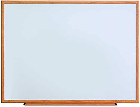 Universal 43618 Dry Erase Board, Melamine, 48 x 36, Oak Frame