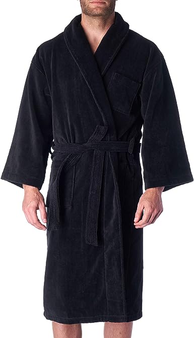 Alpine Swiss Aiden Mens Cotton Terry Cloth Bathrobe Shawl Collar Velour Spa Robe