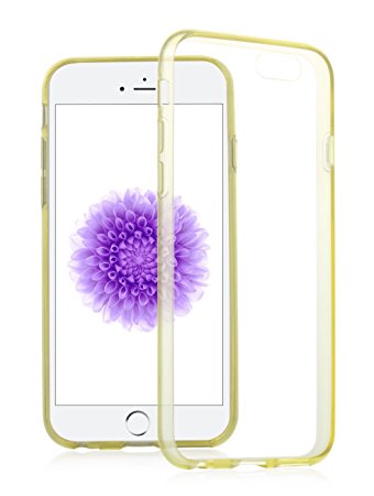 iXCC Crystal Series Apple iPhone 6/6s Protective Slim Cover Case with Transparent Clear PC Hard Back Plate and Soft TPU Gel Bumper - Yellow