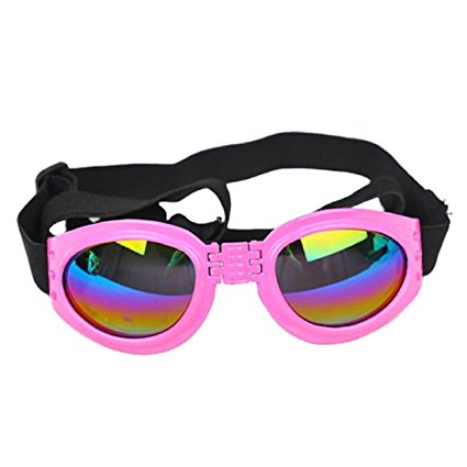 Pet Dog Cat UV Protective Foldable Sunglasses Lenses Eye Wear Protection with Adjustable Strap