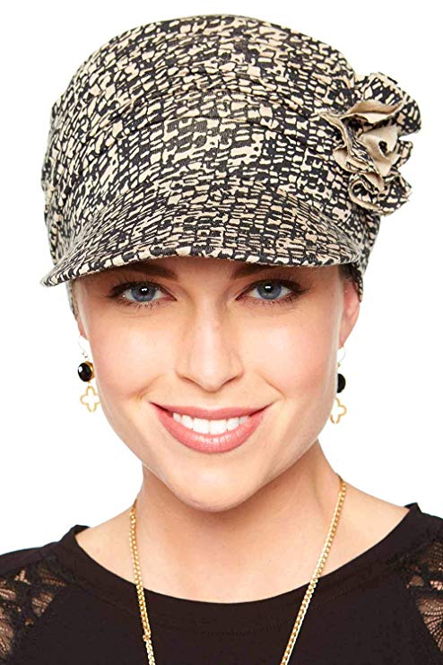 Bamboo Florette Newsboy-Caps for Women with Chemo Cancer Hair Loss