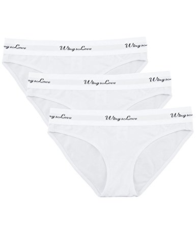 WingsLove 3 Pack Women's Seamless Underwear Cotton Sporty String Bikini Panty