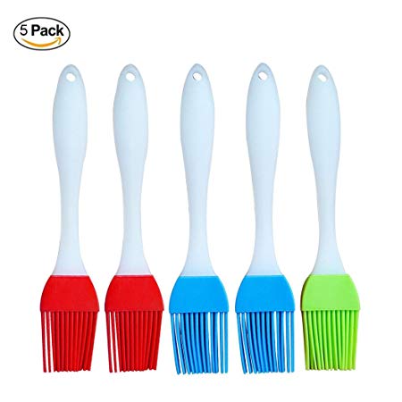 Silicone Pastry Brushes, Cooking Brush Basting, food safe paint brush silicone basting brush (5 Pack)