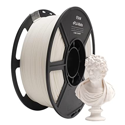 eSUN Matte PLA Filament 1.75mm, Low Density Matte 3D Printer PLA Filament, 1KG Spool 3D Printing Filament for 3D Printers, Milky White 1