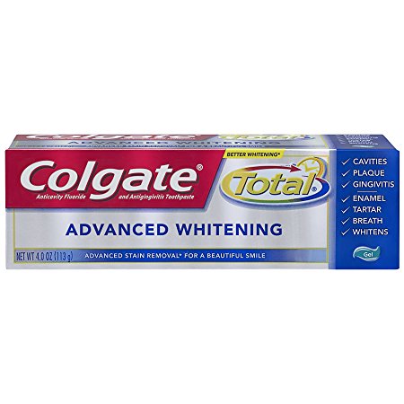 Colgate Total Advanced Whitening Gel Toothpaste - 4.0 ounce (6 Pack)