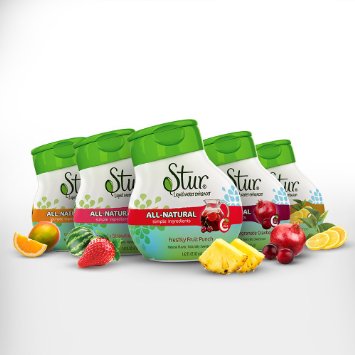 Stur - Variety Pack 5pck - ALL-NATURAL Stevia Water Enhancer makes 100 8oz servings - drink mix Non-GMO natural fruit flavor natural stevia leaf extract sugar-free calorie-free preservative-free 100 Vitamin C liquid stevia drops Family Business Happiness Guaranteed You will Love Stur