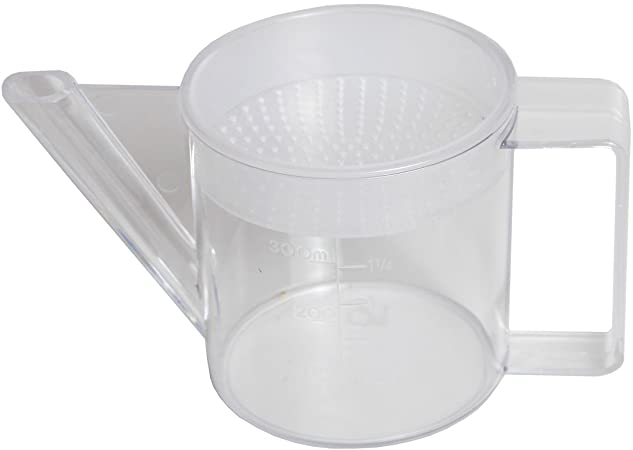 Home-X Gravy Fat Separator with Strainer Lid, Provides an Easy and Mess Free Way to Separate Gravy, Removable Lid (1.5 Cup Capacity)