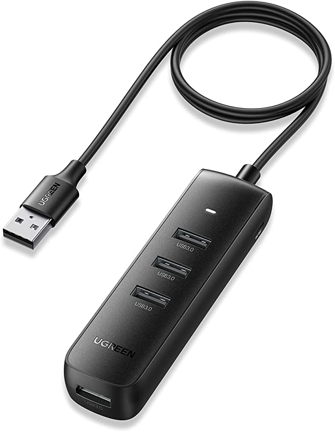 UGREEN USB Hub 3.0 USB Verteiler mit 1m langem Kabel USB Dock kompatibel mit PS4, MacBook, Surface Pro, iMac, Mac Mini, XPS 15, Desktop PC und Anderen USB A Geräten