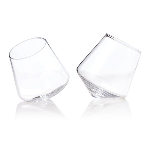 Raye Crystal Rolling Whiskey Drinking Glasses by Viski (Set of 2)