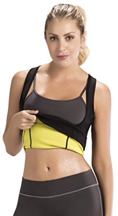 Hot Shapers Women’s Cami Hot Waist Trimmer Shirt. Seamless Slimming Body Shaper for Weight Loss