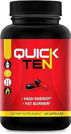 Nutriment Quick Ten - Best Weight Loss Pills - Natural Metabolism Booster, Appetite Suppressant, Fat Burner Pills - Premium Diet Pills for Women and Men - Energy and Focus Blend - 60 Capsules