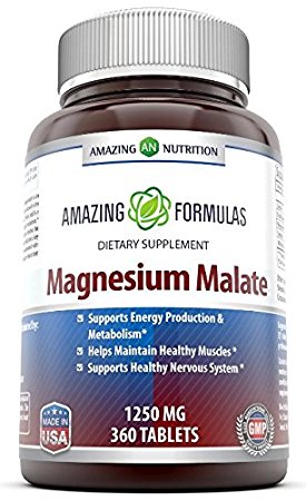 Amazing Nutrition Magnesium Malate 1250 Mg, 360 Tablets