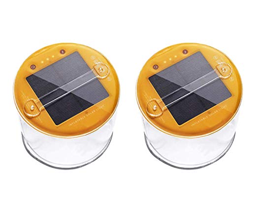 Lucid 2 Pack Inflatable Solar Light Reliable Camping and Emergency Inflatable Solar Lantern