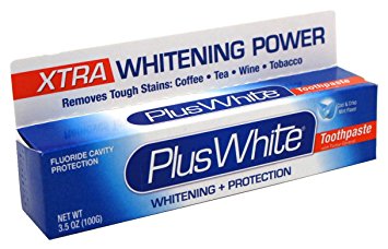 Plus White Toothpaste Xtra Whitening Mint Paste 3.5 Ounce (103ml) (2 Pack)