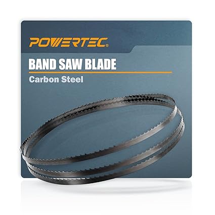 POWERTEC 59-1/2 Inch Bandsaw Blades for Woodworking, 1/4" x 6 TPI Band Saw Blades for Wen 3959, Sears Craftsman, Porter-Cable, Ryobi, Delta, B&D and Skil 9" Band Saw, 1 Pack (13102)