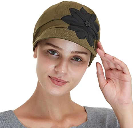 Bamboo Fashion Hat for Woman Daily Use with Brim Visor, Hats for Cancer Chemo Patients Women
