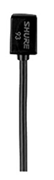 Shure WL93-6 Series Subminiature Condenser Lavalier Microphones, WL93-6 Black, with 6-foot (1.9 m) Cable