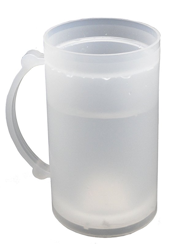 Double Wall Frosty Freezer Cold Mug - 16-oz, 3 Colors Available (White)