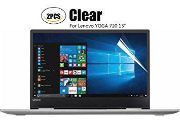 (2PCS PACK)Clear Anti Scratch Lenovo Screen Protector Guard for Lenovo Yoga 720 2-in-1 13.3" Touch-Screen Ultrabook, 2-Piceces/Pack