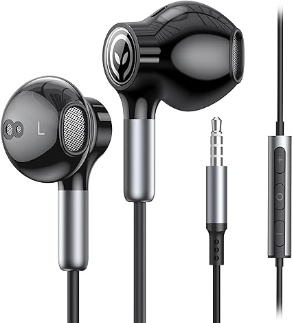 BENEWY ME910 Earphones, Wired Headphones with Microphone, in-Ear Noise Lsolating Earbuds and Volume Control, 3.5mm Jack Earphones for iPhone, iPod, iPad, MP3, Huawei, Samsung.