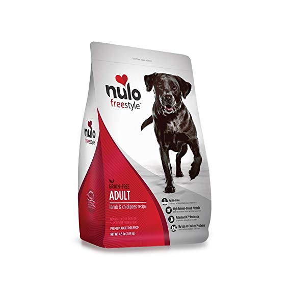 Nulo Adult Grain Free Dog Food: All Natural Dry Pet Food for Large and Small Breed Dogs, Lamb, Salmon, or Turkey Recipe - 4.5, 11, or 24 lb Bag