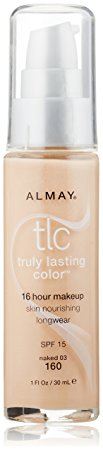 Almay TLC  Truly Lasting Color Makeup, Naked 160, 1-Ounce Bottle