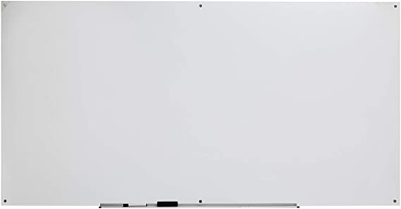 AmazonBasics Glass Dry-Erase Board - Frosted, Non-Magnetic, 8 Feet x 4 Feet