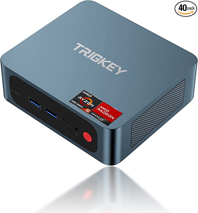 TRIGKEY Mini PC 8 Core 16 Thread Mini Computer W11 Desktop PC Ryzen 7 5800H（Up to 4.4GHz） 16G DDR4 500G NVME SSD Micro PC | 8Core 2000MHz HD Graphics | WiFi-6 | BT 5.2 | Dual HDMI | Type-C | USB 3.2