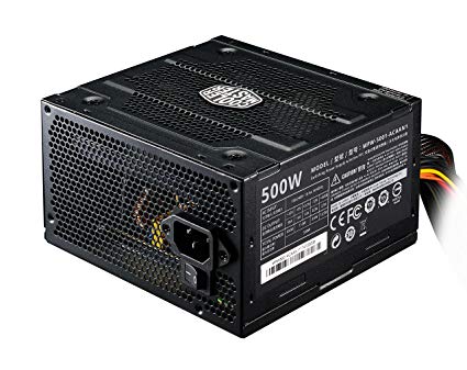 Cooler Master Elite v3 500 Watts ATX Power Supply, Quiet 120mm Fan, PCI-E Support, 3 Year Warranty, Black