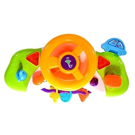 FunsLane Steering Wheel Toys for Kids with Music and Light