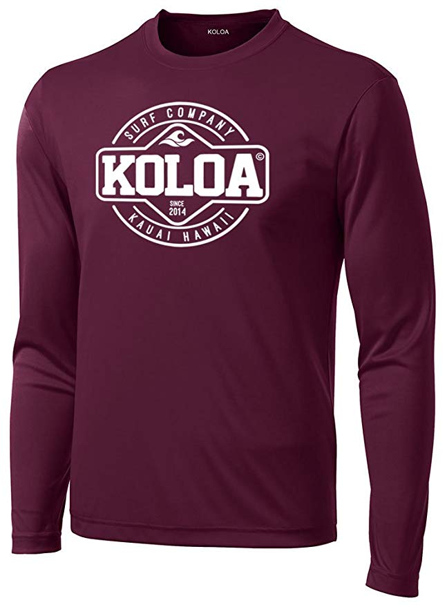 Joe's USA Koloa Surf Moisture Wicking Long Sleeve Graphic Shirts. Regular Big & Tall Sizes