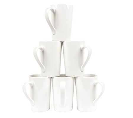 Oxford Gourmet Tall Mug (Set of 6)- Pure White