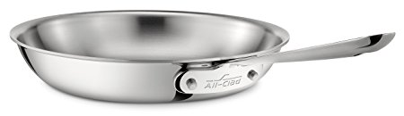 All-Clad 4112 Stainless Steel Tri-Ply Bonded Dishwasher Safe Fry Pan/Cookware, 12-Inch, Silver