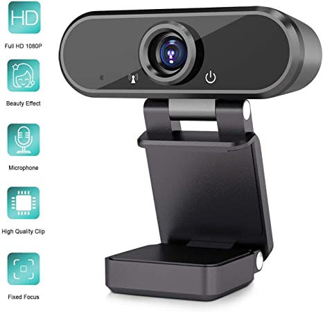 HD Webcam with Microphone, Auto Focus 1080p Web Camera for Video Calling Conferencing Recording, PC Laptop Desktop USB Webcams