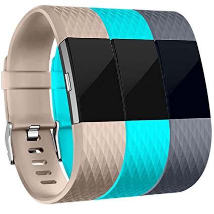 For Fitbit Charge 2 Bands, Maledan Replacement Accessory Wristbands for Fitbit Charge 2 HR, Large Small