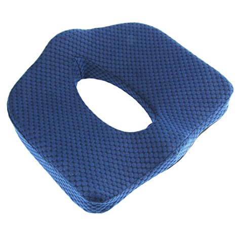 HailiCare Coccyx Orthopedic Memory Foam Seat Cushion - Gives Relief From Back Sciatica and Tailbone Pain - Perfect for Your Office Chair & Car Seat and Sitting on the Floor