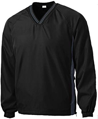 Men's Athletic V-Neck Raglan Wind Shirts in Youth, Regular and Tall Sizes XS-6XL