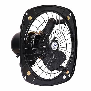 HM Heavy Duty High Speed Fresh Air Exhaust Fan For Kitchen | Bathroom | Rooms With 1 Year Warranty Made In India (Black) (9 Inch)