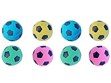 PetFavorites(TM) Foam/Sponge Soccer Ball Cat Toy Best Interactive Cat Toys Ever Most Popular Independent Pet Kitten Cat Exrecise Toy balls for Real Cats Kittens, Soft/Bouncy/Noise Free.