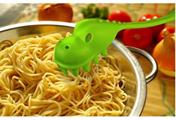 2 Pack-WalkingTree L Size ABS Pastasaurus Pasta Server (9.5") , Dinosaur Spaghetti Server, Great Pasta Forks that Stirs, Grabs and Pick Up Well