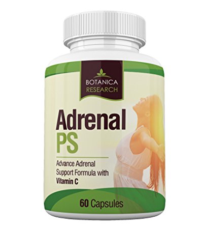 Adrenal Fatigue Support Supplement with Premium Rhodiola Rosea Herb Extract, L-Tyrosine, Panax Ginseng, Holy Basil - PS Cortisol Gland Complex For Health Insufficiency Calm Energy Response