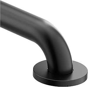 Moen Concealed Grab Bar AC Matte Black 48-Inch Bathroom Safety Grab Bar, R8948BL