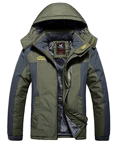 Lega Men's Outdoor Waterproof Mountain Jacket Fleece Windproof Ski Jacket