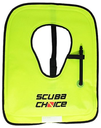 Scuba Choice Scuba Choice Adult Neon Yellow Snorkel Vest with Name box, Large