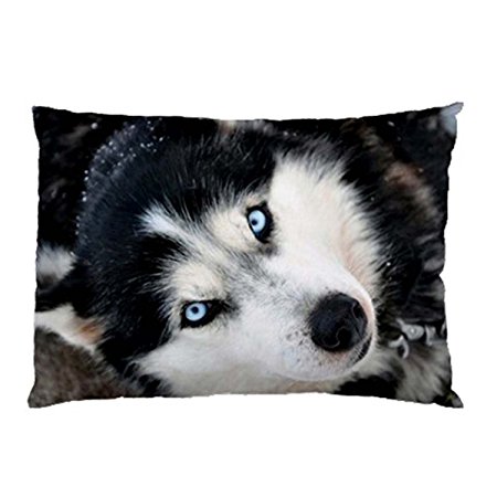 Siberian Husky Dog Pillow Case (2 Sides)