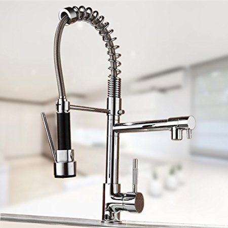 CO-Z Commercial 18 1/2" Kitchen Sink Faucet Pull Down with Swivel Sprayer Head