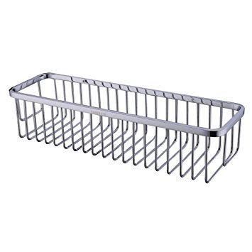 Rectangular Shower Caddy - Stainless Steel Wall Mount Shower Basket for Bathroom , Polished Chrome