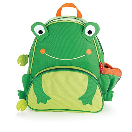 Skip Hop Zoo Toddler Kids Insulated Backpack Floyd Frog Boy, 12 inches, Green