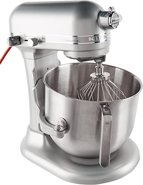 KitchenAid KSM8990NP 8-Quart Commercial Countertop Mixer, 10-Speed, Gear-Driven, Nickel Pearl