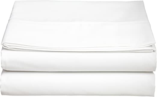 Cathay Luxury Silky Soft Polyester Single Flat Sheet, King Size, White